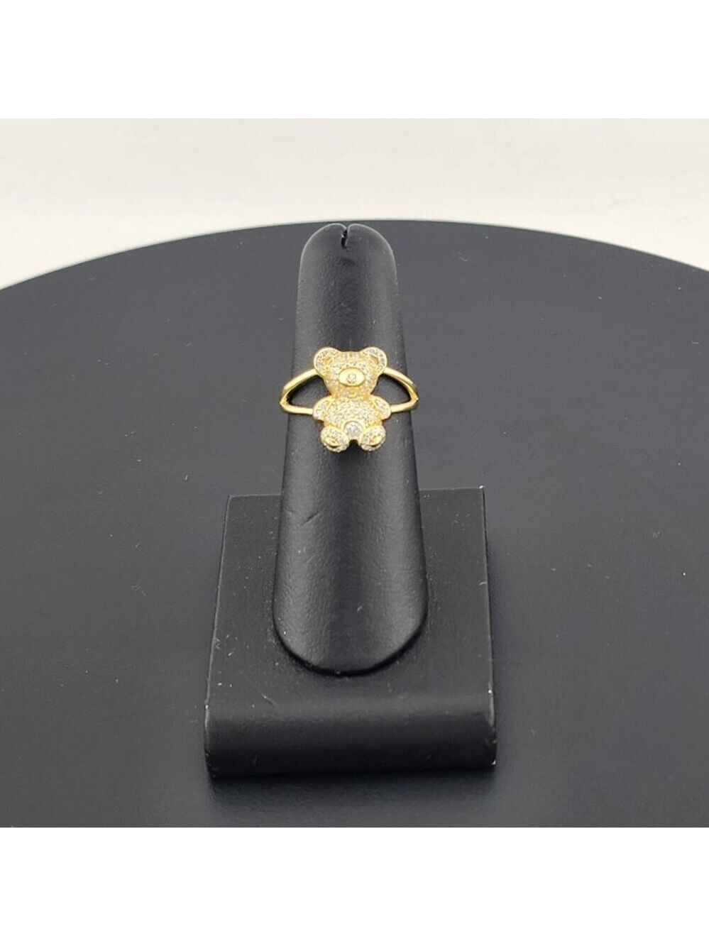 Elegant Sterling Silver 925 Teddy Bear Ring – Timeless Whimsical Design